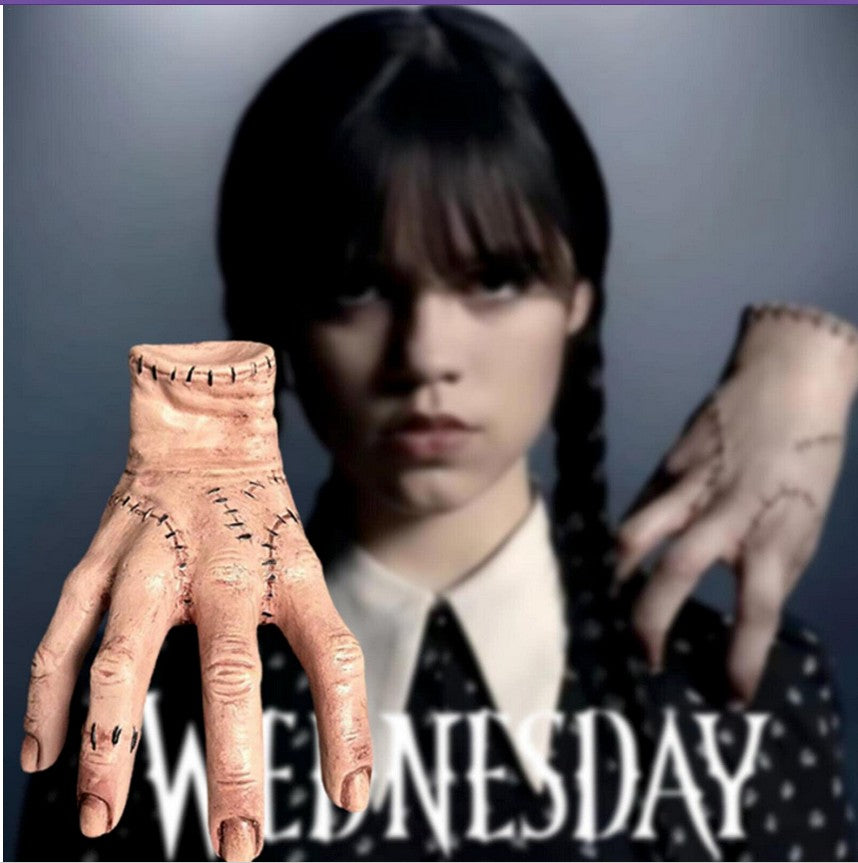 Wednesday Addams Thing Hand Latex Halloween Decoration Photo Props Net