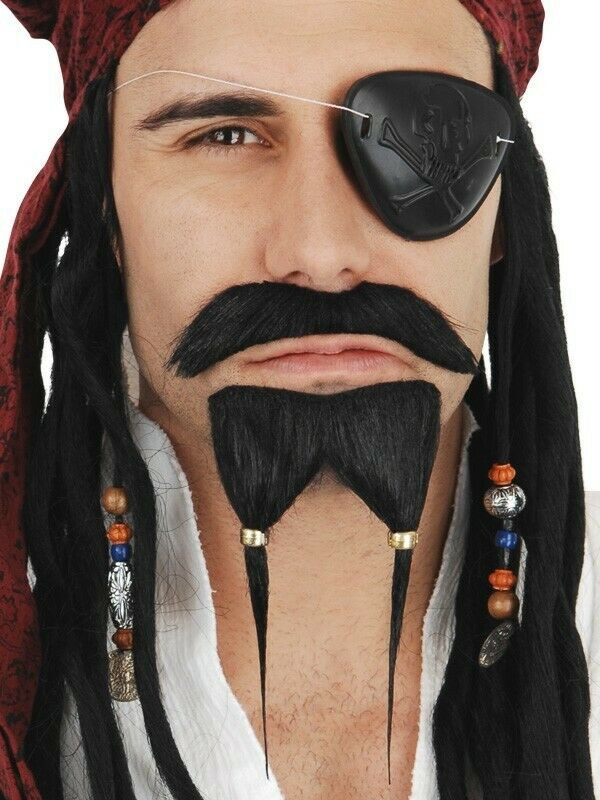 Morris Costumes Pirate Mustache & Goatee at Online