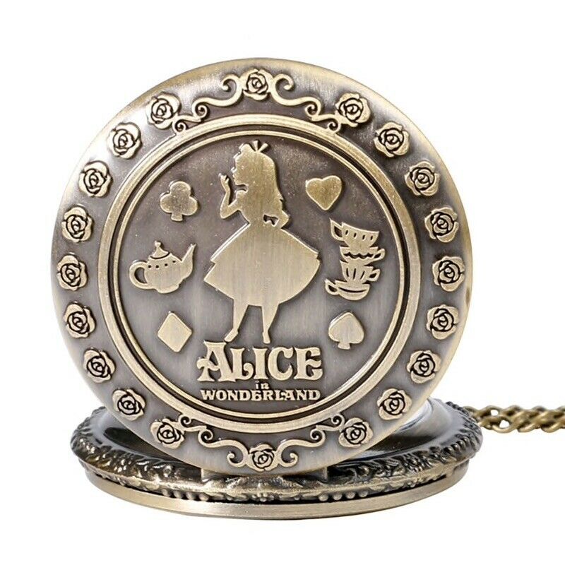 Alice in Wonderland necklace costume accessories jewelry pocket watch