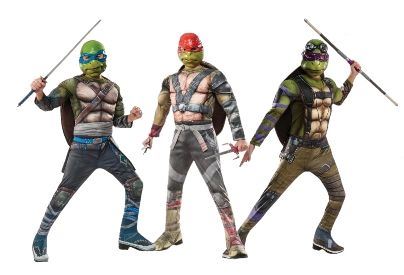 Teenage Mutant Ninja Turtles 2 Donatello Leonardo Raphael Boys