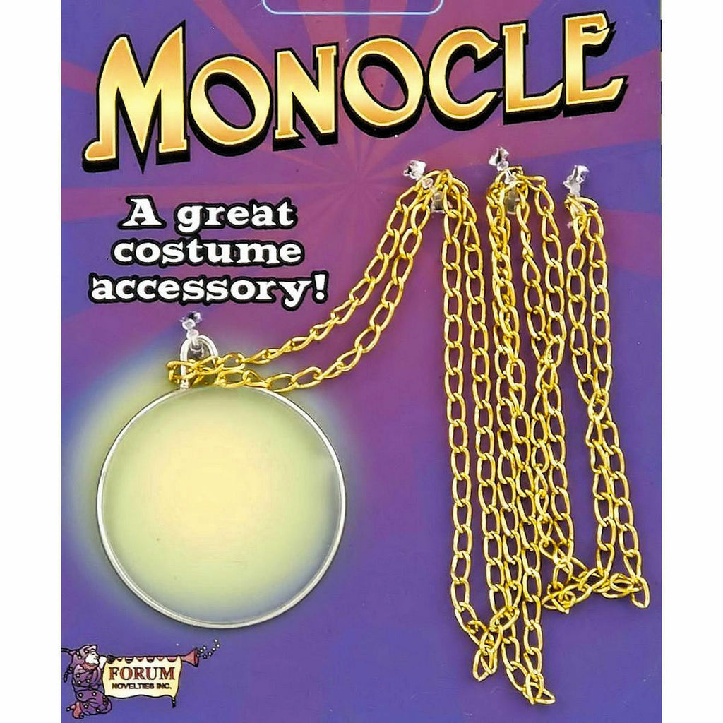 Monocle Lens Necklace 5x Magnifier Coin Magnifying Glass Pendant Gold