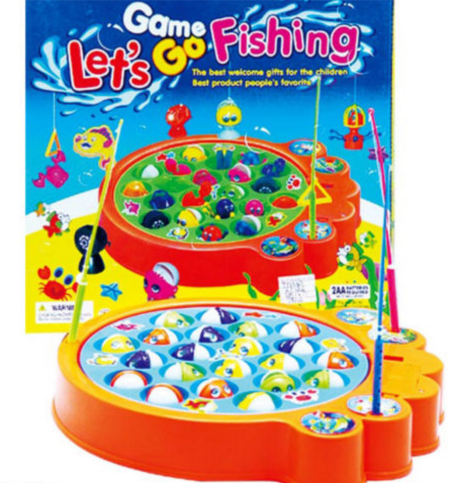 Reel Them in Let's Go Fishing GAME 2-4 Players Kids Ages 4 Need 2 AA  Batteries for sale online