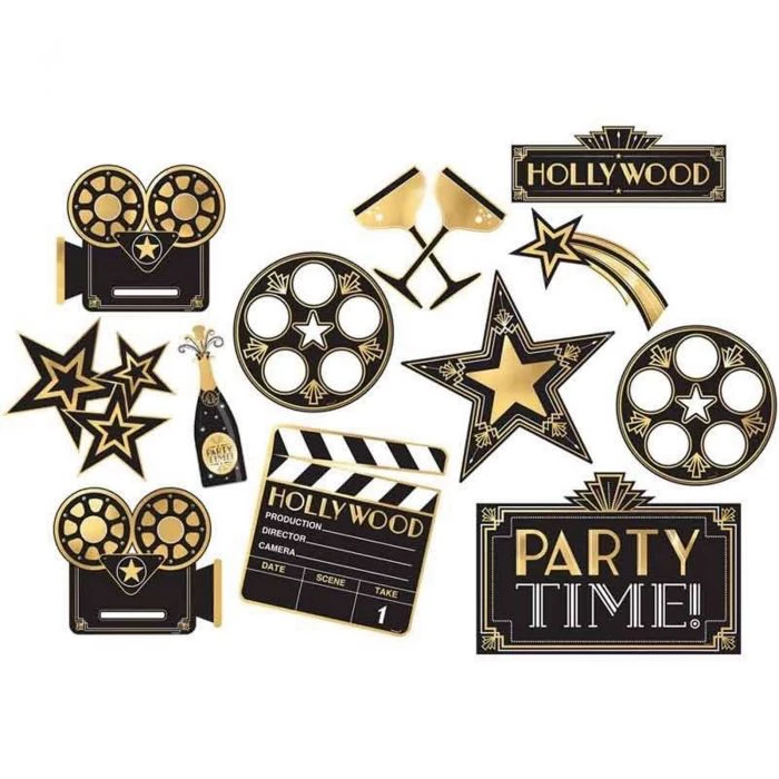 Glitz & Glam VIP Hollywood Cardboard Cutouts Party Decorations