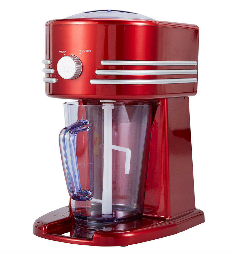 Red Frozen Drink Maker Stainless Steel Cutting Blade Two Shaving