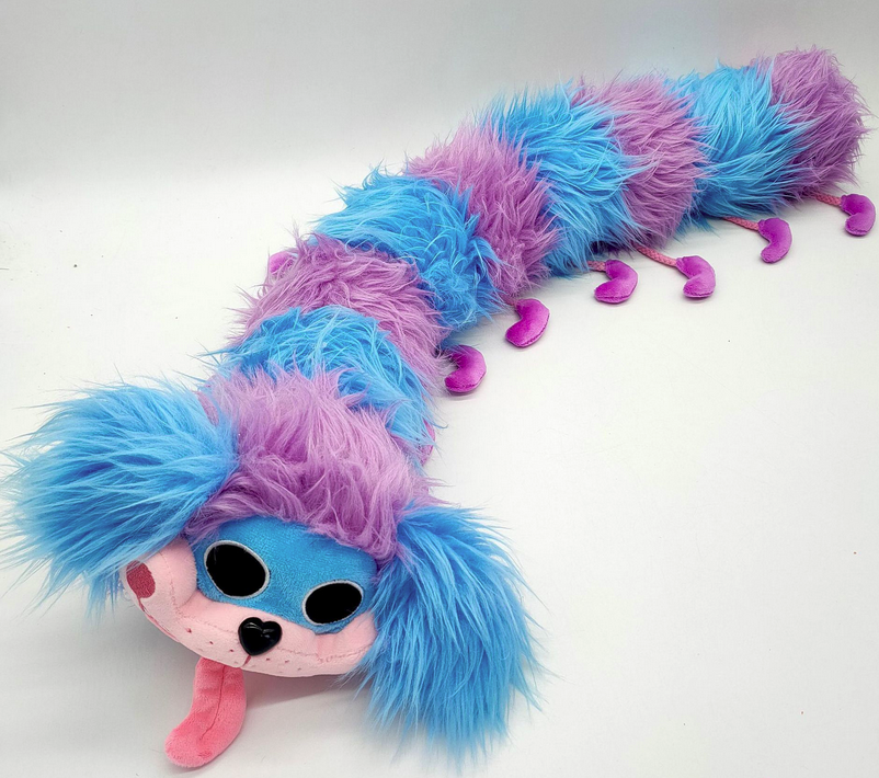 Poppy Playtime Game PJ Pug-a-Pillar Deluxe Fluffy 60cm Long Plush Toy